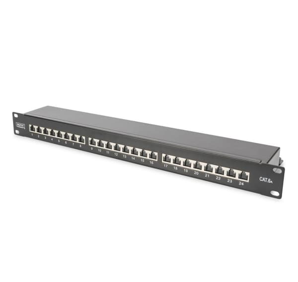 Digitus, Patch Panel, CAT 6A Svart