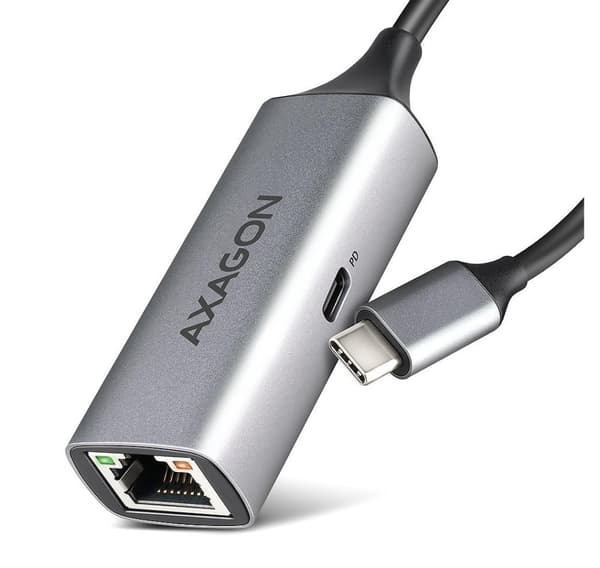AXAGON, ADE-TXPD USB-C Gigabit Ethernet-adapter med PD 100W