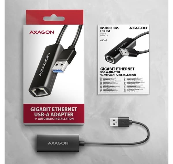AXAGON, ADE-AR USB-A Gigabit Ethernet-adapter