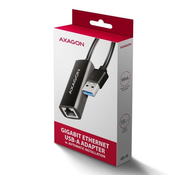 AXAGON, ADE-AR USB-A Gigabit Ethernet-adapter