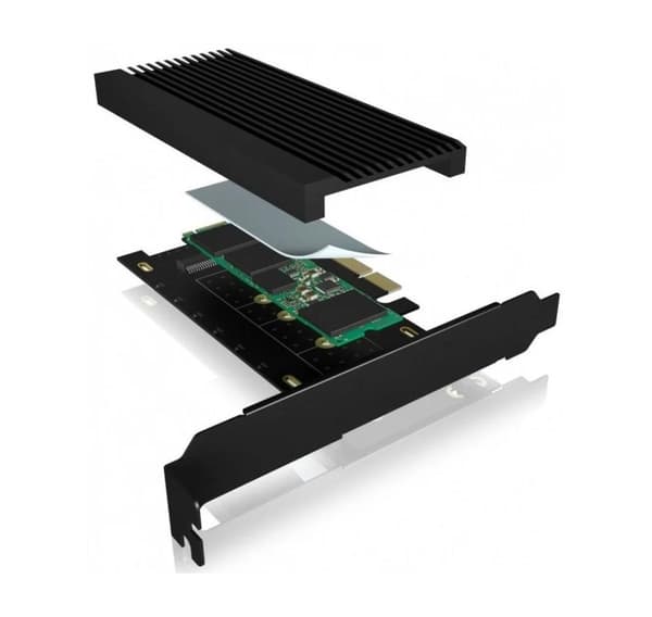 Raidsonic, omvandlare för 1x HDD/SSD för PCIe x4-kortplats, IB-PCI208-HS