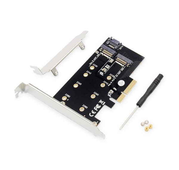 Digitus, M.2 NGFF / NVMe SSD PCI Express 3.0 (x4) tilføjelseskort, DS-33170