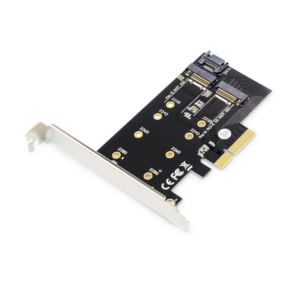 Digitus, M.2 NGFF / NVMe SSD PCI Express 3.0 (x4) tilføjelseskort, DS-33170 Sort