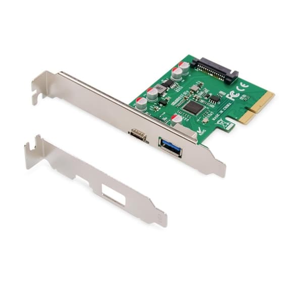 Digitus, PCIe-kort, USB-C 3.1 Gen 2, 10Gpbs, USB-A 3.1, DS-30225