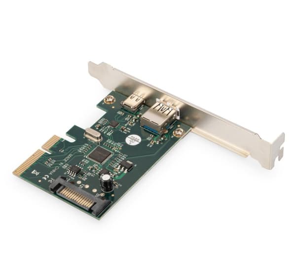 Digitus, PCIe-kort, USB-C 3.1 Gen 2, 10Gpbs, USB-A 3.1, DS-30225