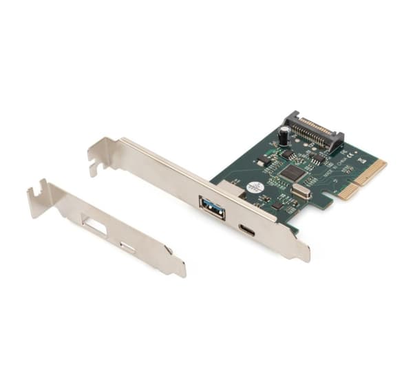 Digitus, PCIe-kort, USB-C 3.1 Gen 2, 10Gpbs, USB-A 3.1, DS-30225