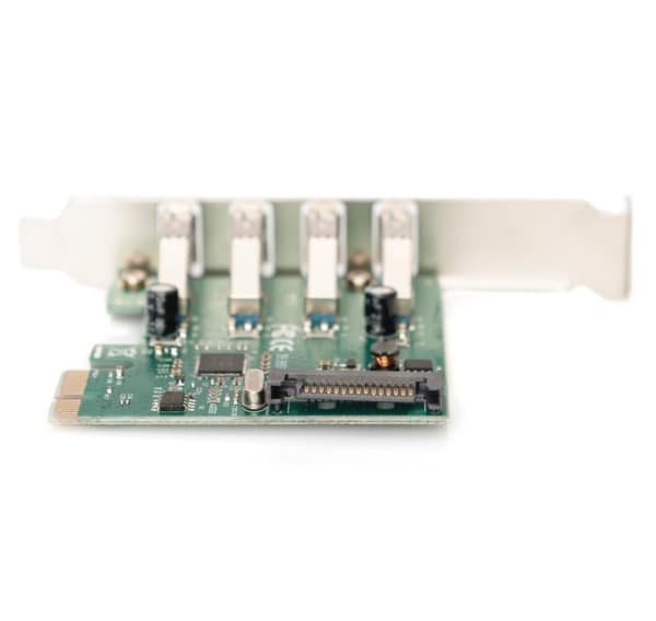 Digitus, USB 3.0, 4 portar, PCI Express tilläggskort 4 portar A/F Extern, VL805 chipset, DS-30221-1