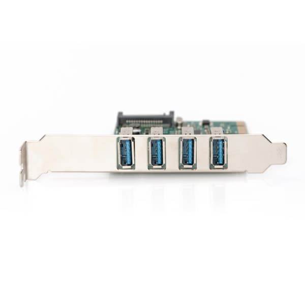 Digitus, USB 3.0, 4 portar, PCI Express tilläggskort 4 portar A/F Extern, VL805 chipset, DS-30221-1