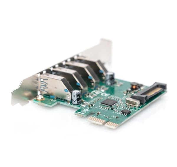 Digitus, USB 3.0, 4 portar, PCI Express tilläggskort 4 portar A/F Extern, VL805 chipset, DS-30221-1