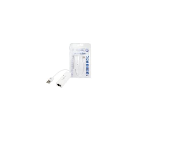 Logilink, USB-A til RJ45, Fast Ethernet USB 2.0 til RJ45-adapter: Hvid