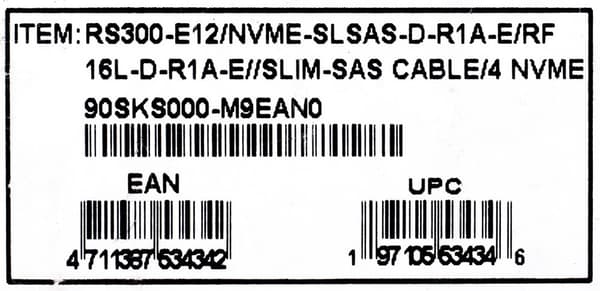 Plattformskablar Asus RS300-E12/NVMe-SLSAS-D-R1A-E