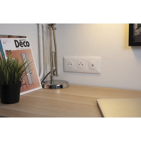 RJ45 CAT6 nätverksuttag - Vitt - Artezo - Zenitech