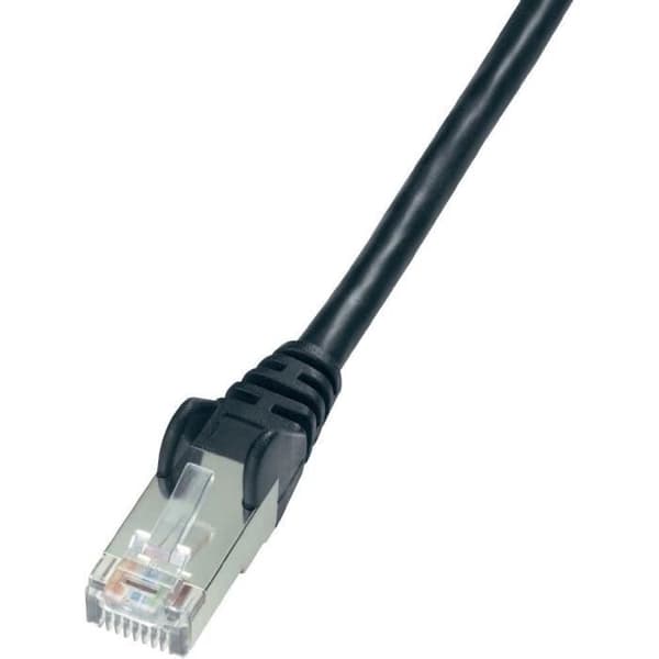 RJ45 SF/UTP nätverkskabel - Kat. 5:e höger - Svart - 3m