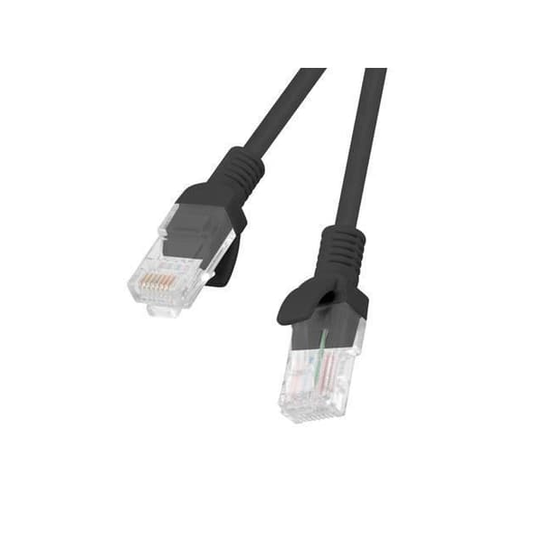 Lanberg Patchcord RJ45 kat. 6 UTP 5m svart - PCU6-10CC-0500-BK