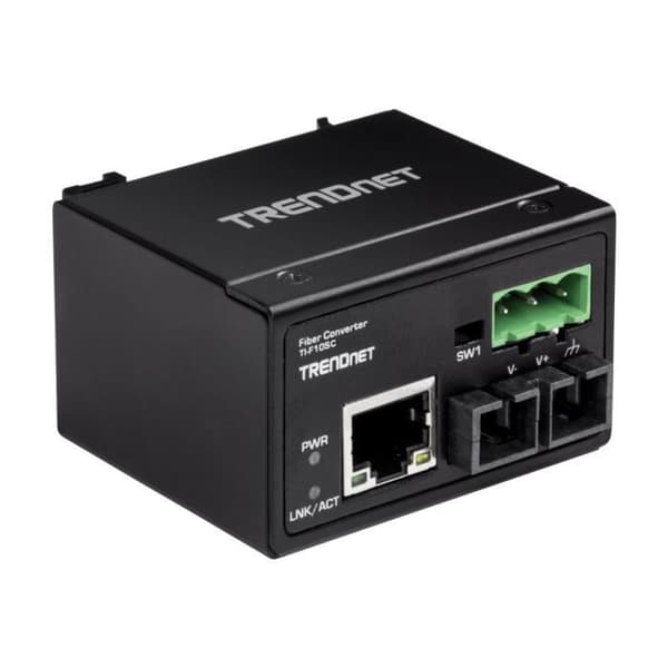 TRENDnet TI-F10SC Fast Ethernet fiberoptisk mediakonverterare 10Base-T, 100Base-FX, 100Base-TX RJ-45 - SC Multi-Mode...