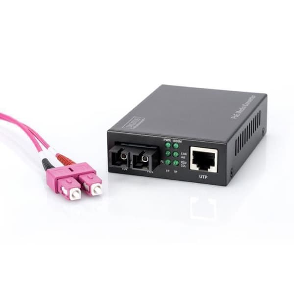 Ethernetkonverter Digitus DN-82150 - 1000 Mbit/s - 500 m - PoE - Multimode - SC