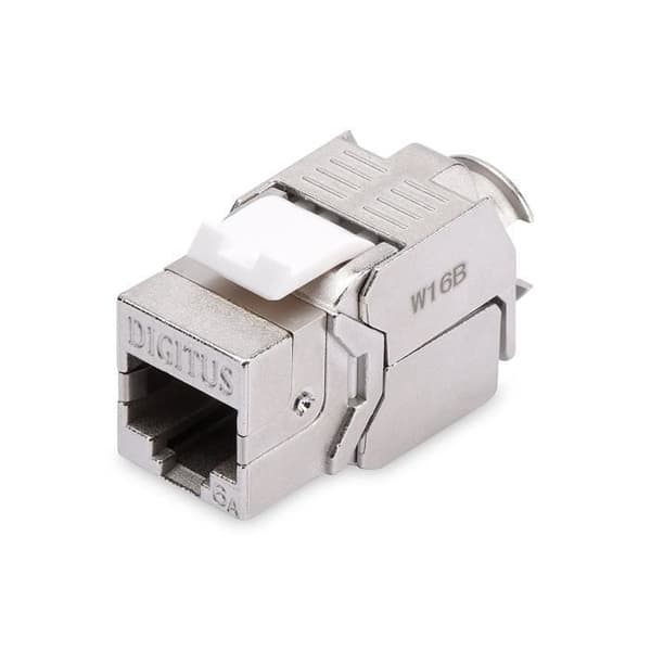 Set med 24 skärmade Keystone Professional CAT 6A-moduler, verktygsfri installation