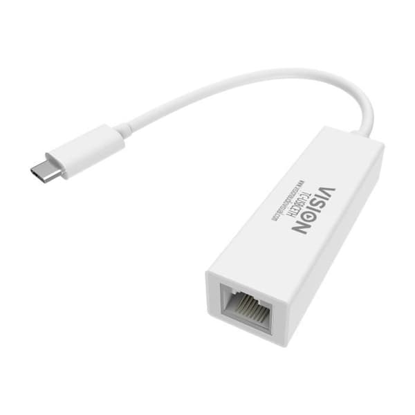 Vision TC-USBCETH Vit USB-C Gigabit Ethernet-nätverksadapter