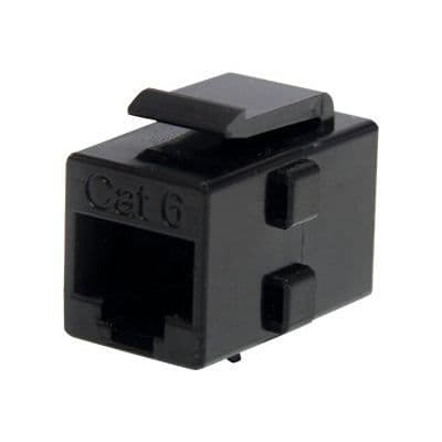 Keystone Jack Cat 6 RJ45 nätverkskoppling - STARTECH - F/F - Svart