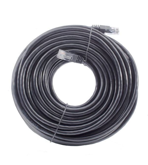 Smedz - 50M/CAT6/KOPPAR - CAT6 PE UTP 24 AWG Plug and Play nätverkskabel av koppar för inomhus/utomhusbruk - Svart 50m Svart