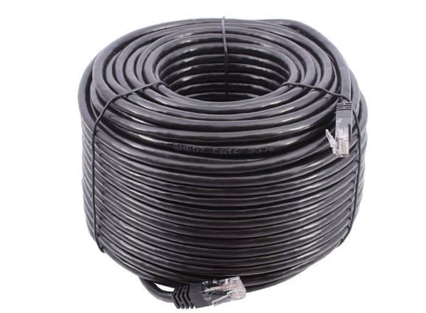 Smedz - 50M/CAT6/KOPPAR - CAT6 PE UTP 24 AWG Plug and Play nätverkskabel av koppar för inomhus/utomhusbruk - Svart 50m Svart