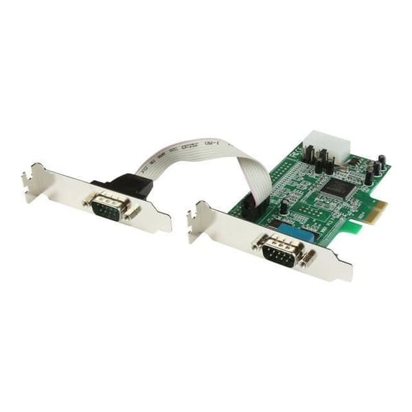 Lågprofil PCI Express-kort med 2 RS232 serieportar - STARTECH - UART 16550 - PC