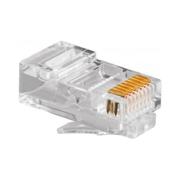 RJ45-kontakt - GEMBIRD - PLUG3UP6 - Kategori 5 UTP - 8P8C - Guldpläterad - 100 enheter