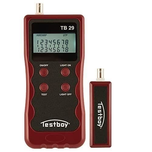 Testboy 29 nätverkskabeltestare (med tydlig LCD-skärm), kan kontrollera
