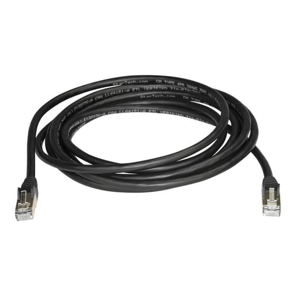 STARTECH Cat6a STP skärmad kroklös nätverkskabel - 3m Svart - Snag Proof RJ45 Ethernet-sladd - Patchkabel