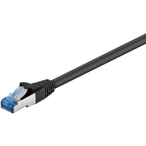 WENTRONIC 95607 CAT6a-150 nätverkskabel - 1,5 m - Svart - SFTP, PiMF - Halogenfri - LSZH - 8 trådar - 4 par