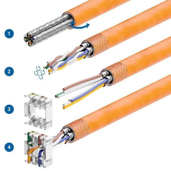 Modul Keystone - DELEYCON - CAT6a MINI - 10 Gbit/s - 500 MHz - Silver