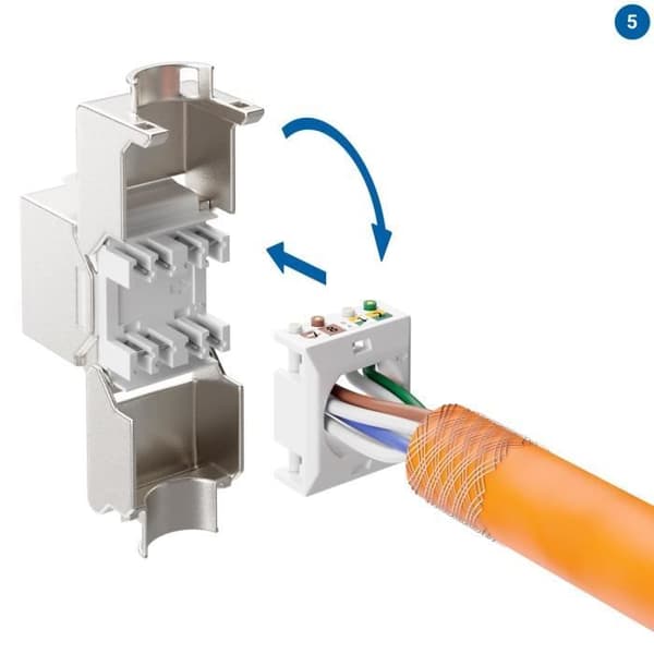 Modul Keystone - DELEYCON - CAT6a MINI - 10 Gbit/s - 500 MHz - Silver