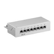 Patchpanel CAT6 8 portar - Wentronic - Beige