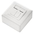 Miniatyrbild 2 av 4: deleyCON Nätverksbox CAT 6 Universal - 2x RJ45 Skärmade portar - Vit