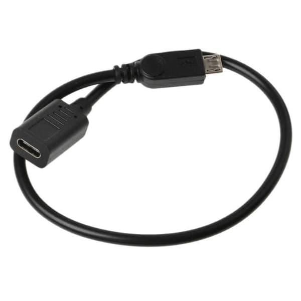 USB-C Hona till Micro USB Hane Adapterkabel - DLH - Charge & Sync - Svart