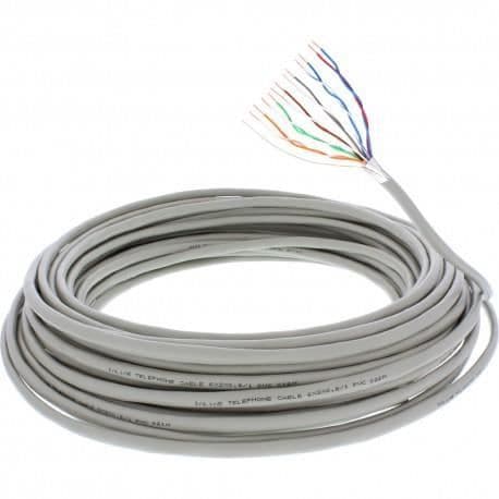 12-tråds InLine® telefonkabel, 6x2x0,6mm, för installation, 25m krona