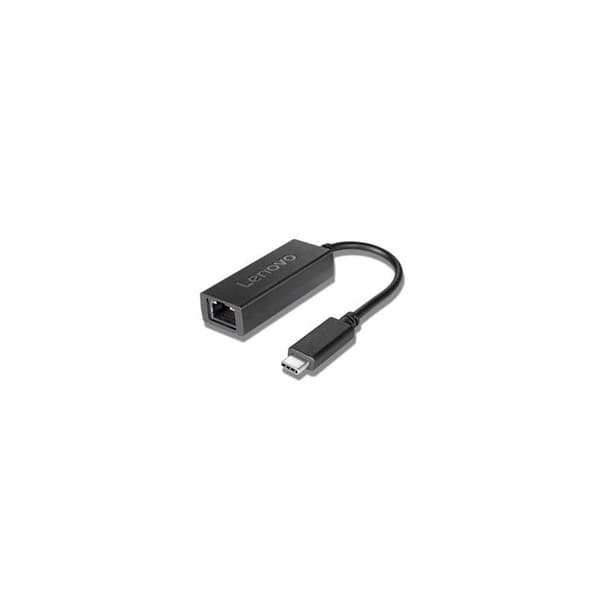 Lenovo USB Type C till Ethernet RJ 45 Adapter Svart