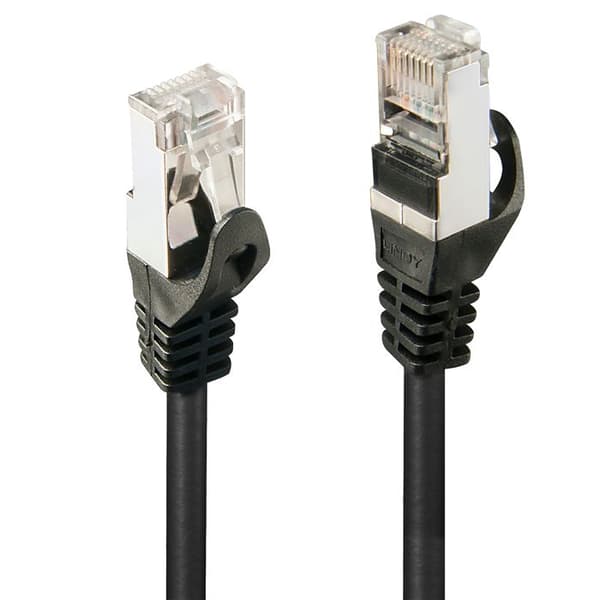 RJ-45 patchkabel (M) LINDY CAT 5e 3m svart skärmad