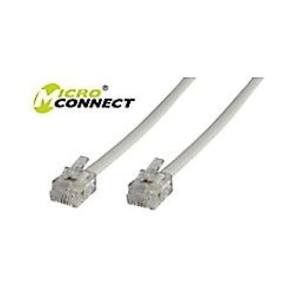 Microconnect - MPK105 - Modulär rak - Telefonkabel - RJ-11 (6-polig) (M) till RJ-11 (6-polig) (M) - 5 m