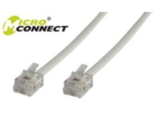 Microconnect - MPK105 - Modulär rak - Telefonkabel - RJ-11 (6-polig) (M) till RJ-11 (6-polig) (M) - 5 m