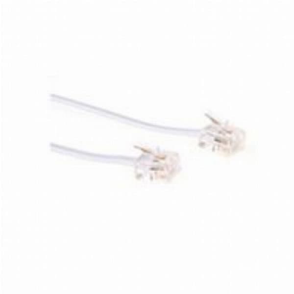 Kabel - nätverksadapter - telefoni Microconnect - MPK181W - Telefonkabel - RJ-11 (M) till RJ-11 (M) - 1 m - vit