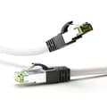 Miniatyrbild 1 av 3: goobay RJ-45(M) till RJ-45(M) Patch-sladd 50 cm SFTP, PiMF CAT 8.1 Halogenfri, gjuten, krokfri, blockerad vit