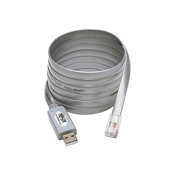 Tripp Lite USB till RJ45 Cisco Serial Rollover-kabel, USB Typ-A till RJ45 M-M, 6 fot - Seriell adapter - USB - grå..