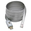 Miniatyrbild 1 av 2: Tripp Lite USB till RJ45 Cisco Serial Rollover-kabel, USB Typ-A till RJ45 M-M, 6 fot - Seriell adapter - USB - grå..
