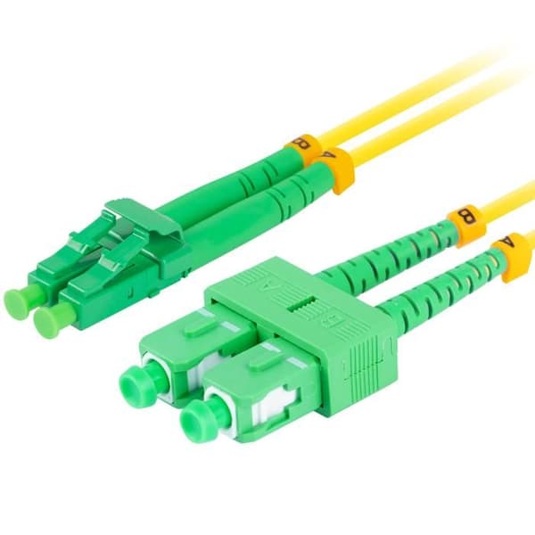 Lanberg Lanberg fiberoptisk kabel FO-SALA-SD11-0020-YE 2 m G.657.A1, med SC/APC- och LC/APC-kontakter