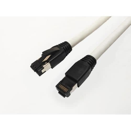 Vit nätverkskabel 7,5 m Cat8.1 S-FTP (S-STP) - MICROCONNECT MC-SFTP8075W