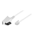 Miniatyrbild 1 av 2: goobay TAE-F (M) telefonkabel för RJ-11/RJ-14 (M) 6 m platt vit