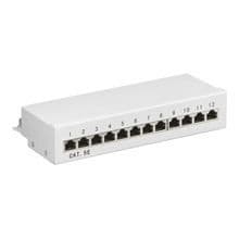 Skärmad 12-portars CAT5e panelpatch - Wentronic 93041 - RJ45 Grå