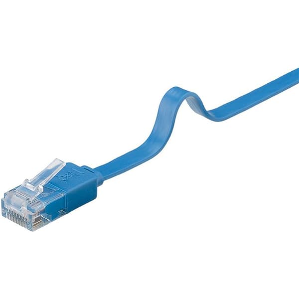 CAT 6 nätverkskabel - GOOBAY - 1,5m - Blå - Gjuten, platt