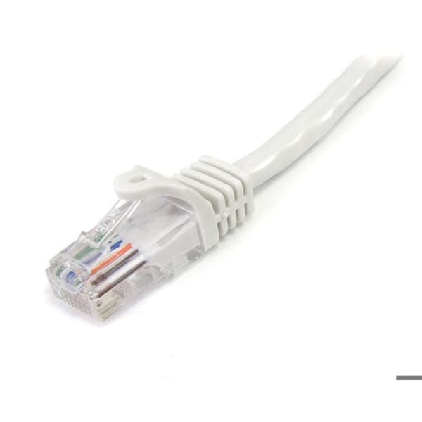STARTECH 1m Hookless Cat5e UTP Nätverkskabel - M / M - Vit